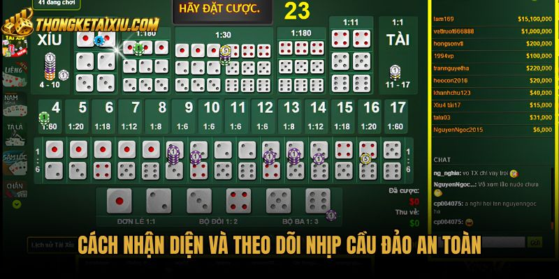 Tín hiệu cầu đảo tài xỉu trên bảng thống kê phiên cược