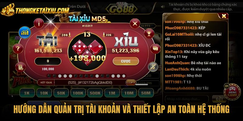 Hướng dẫn tài xỉu cài đặt bảo mật tài khoản an toàn