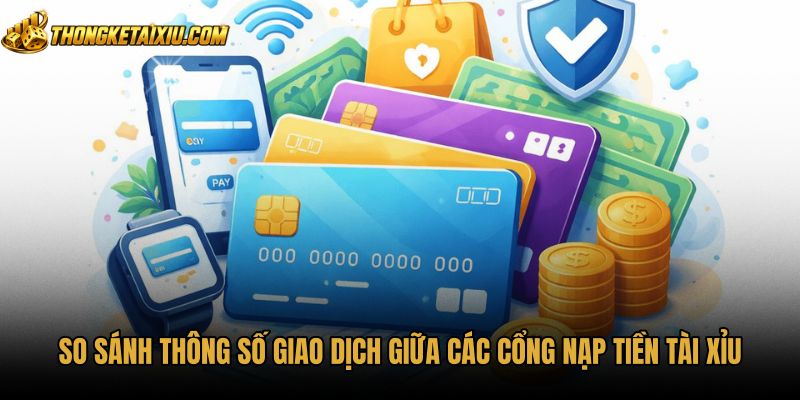 so-sanh-thong-so-giao-dich-giua-cac-cong-nap-tien-tai-xiu So sánh chi tiết thông số các cổng nạp tiền tài xỉu